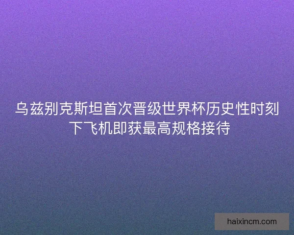 乌兹别克斯坦首次晋级世界杯历史性时刻 下飞机即获最高规格接待